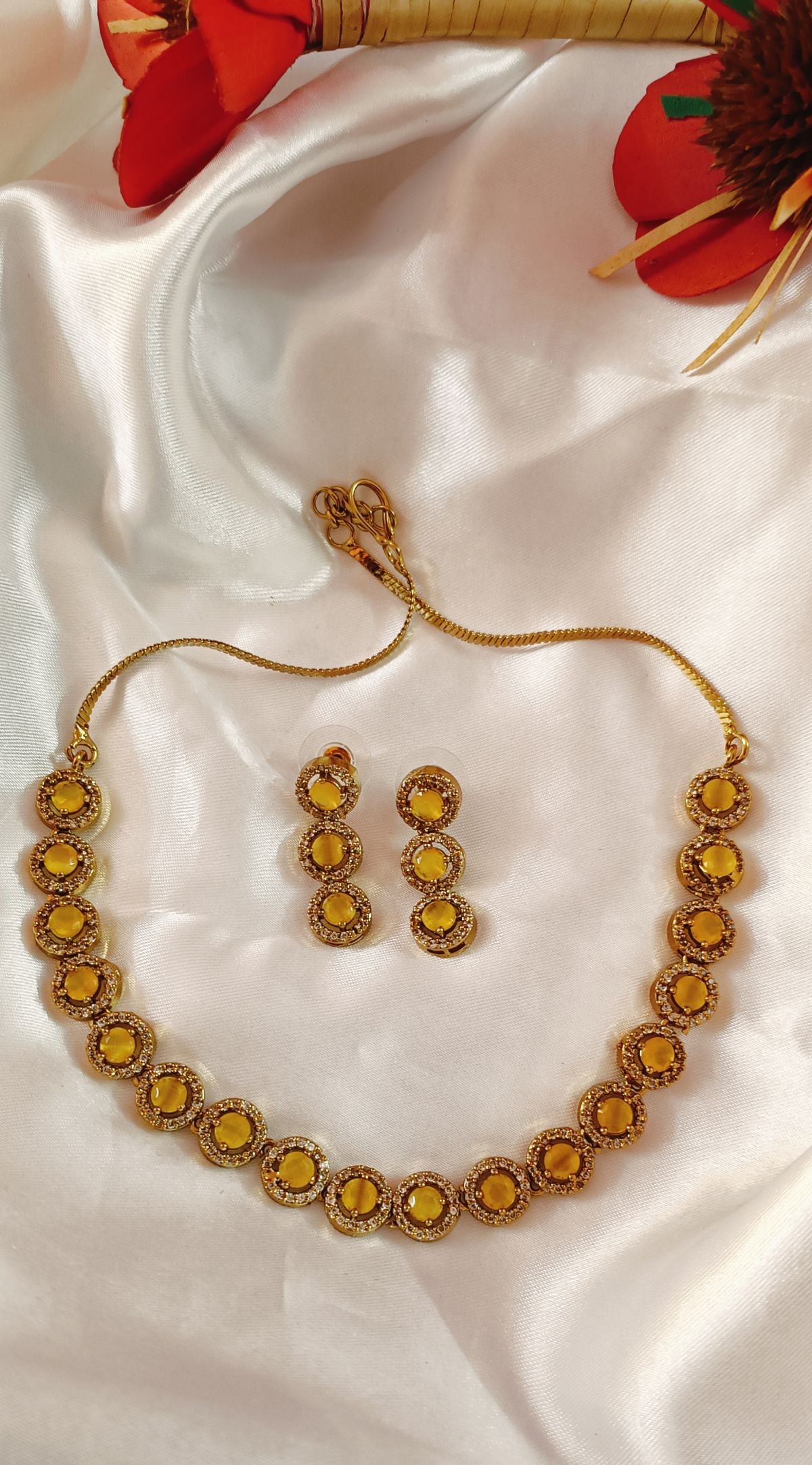 AD Rose gold tone necklace view