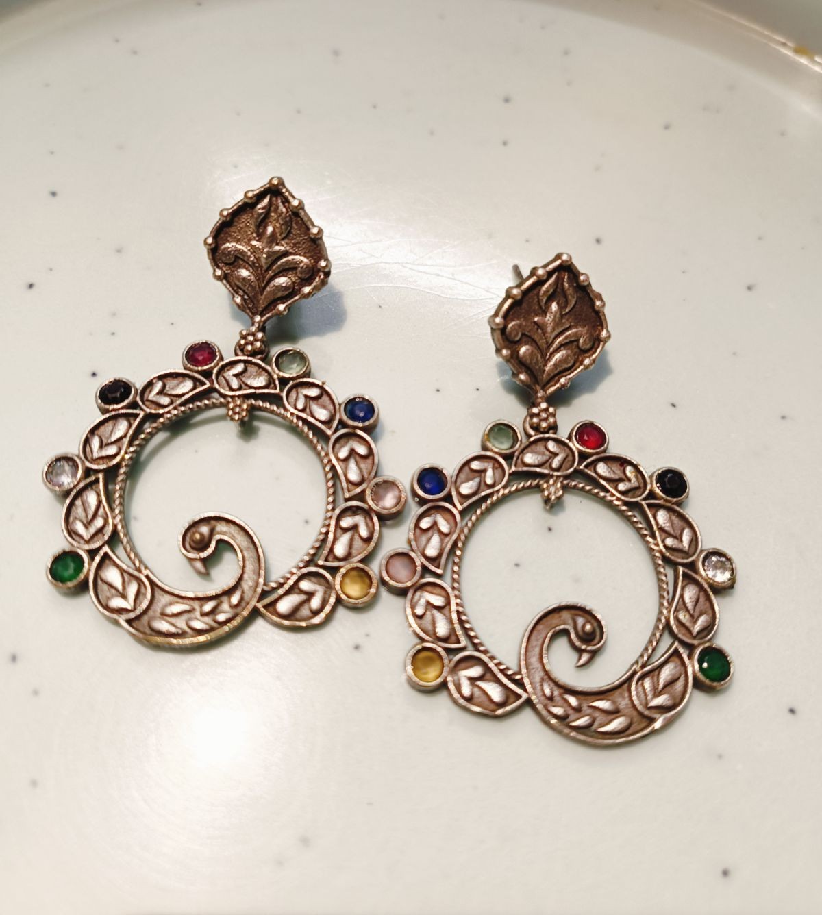 Silver Replica multicolour earrings view