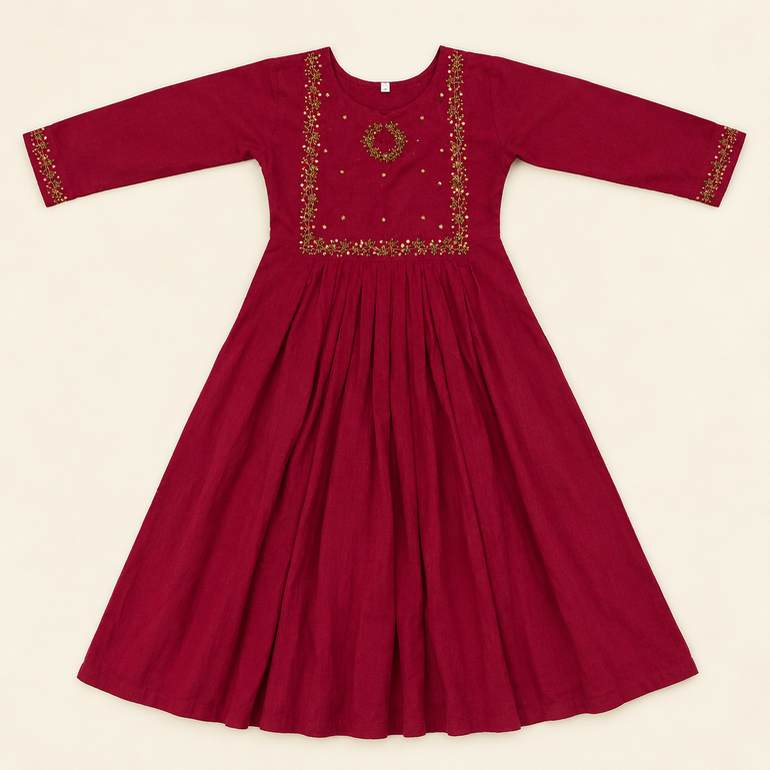 Aari work kurti with duppata 