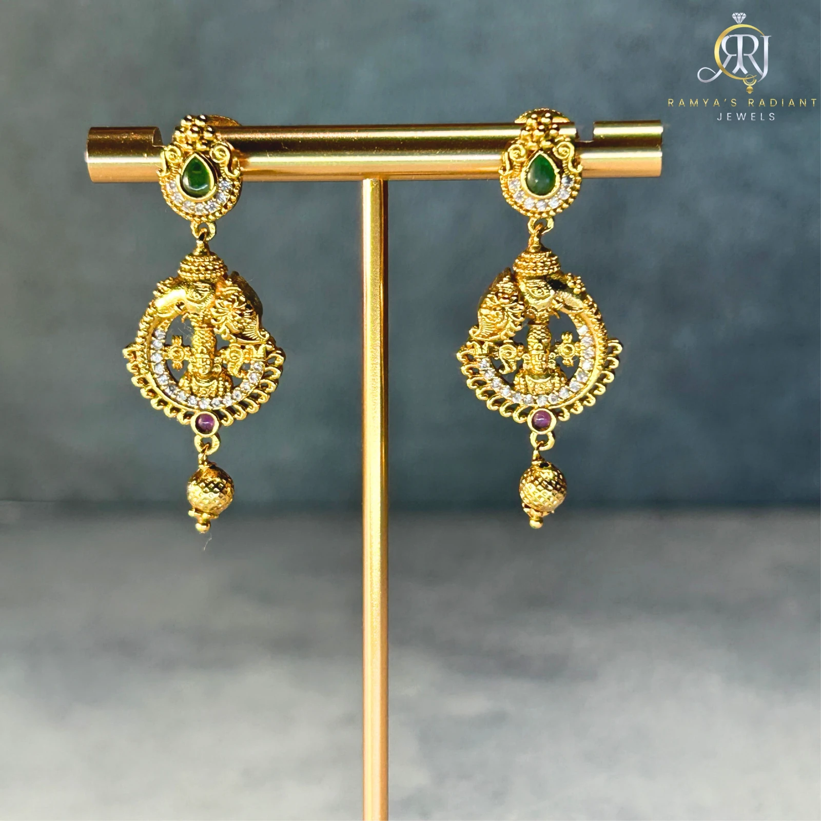 Venkateshwara Temple Earrings thumbnail 2
